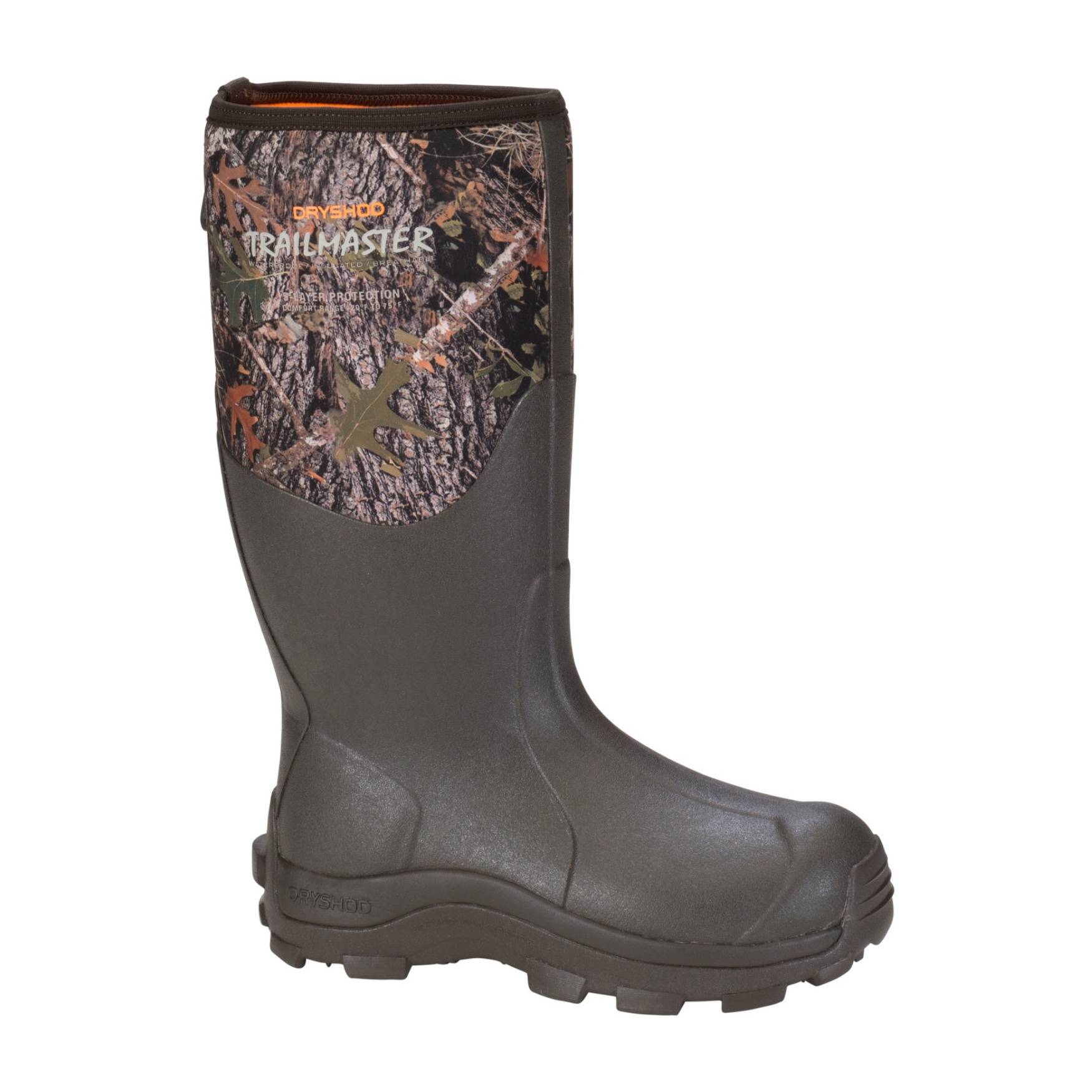 DryShod Trailmaster Men’s Hunting Boots (Size 09, Camo/Bark)