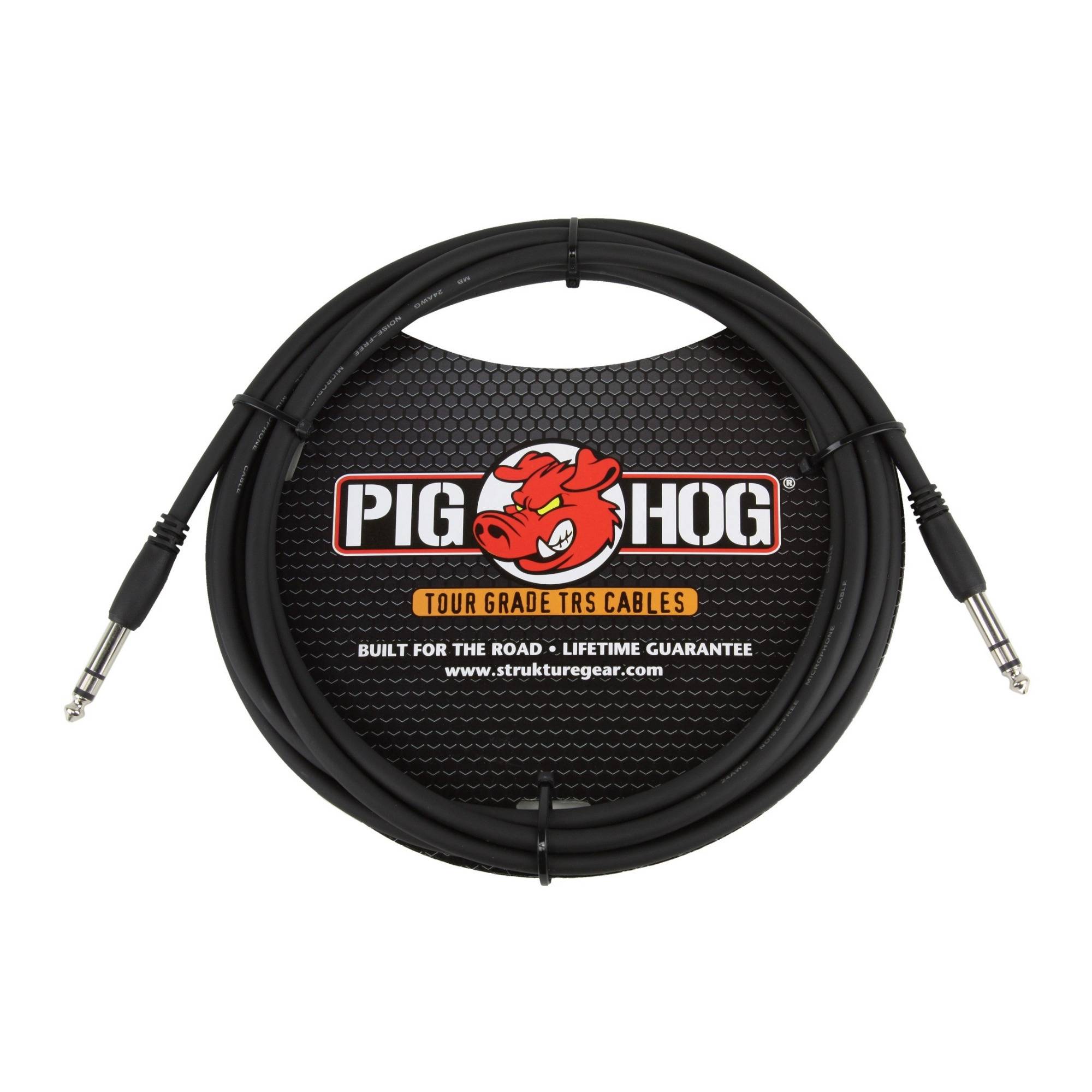 Pig Hog PTRS10 High-Performance 1/4-Inch TRS Instrument Cable (10-Feet)