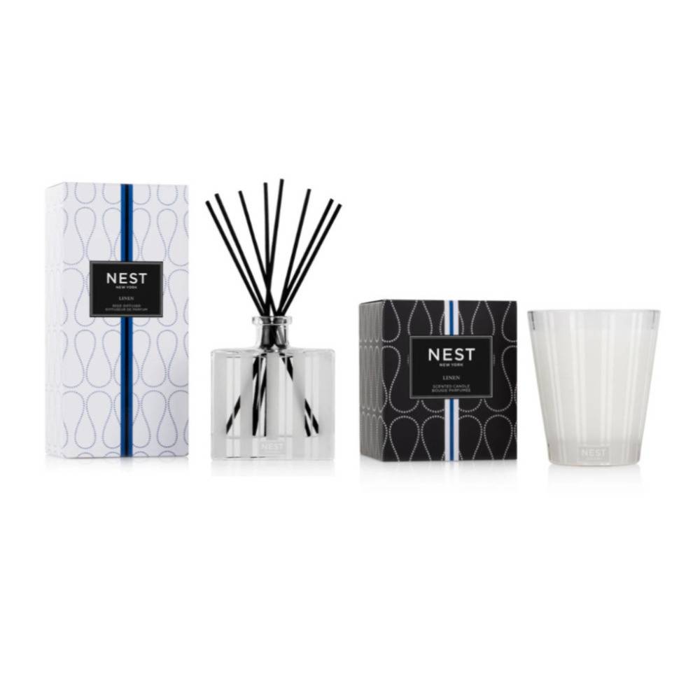 Nest New York Fragrances Linen Reed Diffuser and Classic Scented Candle