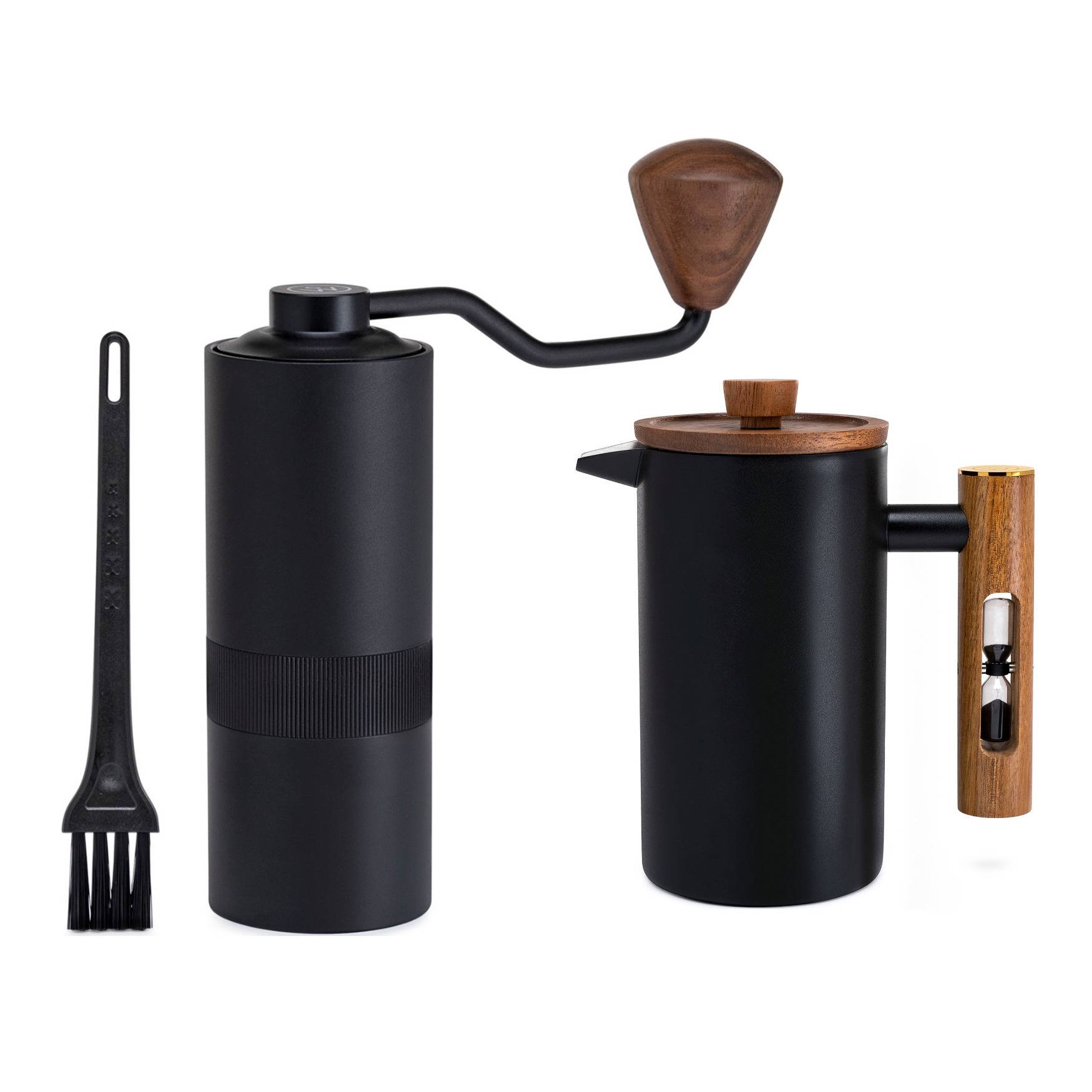 ChefWave Coffee Bundle Set – 34-oz French Press Coffee Maker and Manual Conical Burr Coffee Grinder