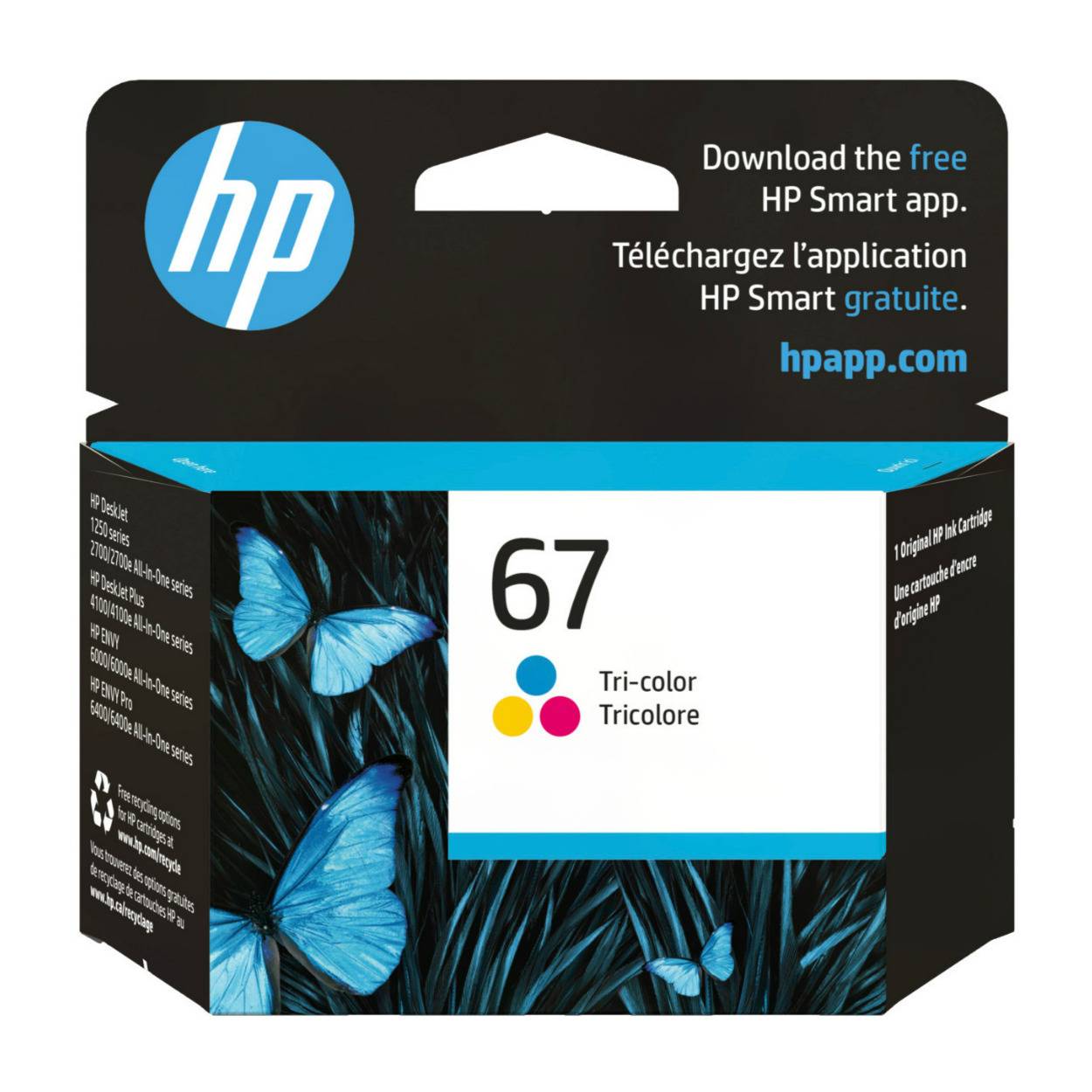 HP 67 Original Tri-Color Standard Inkjet Ink Cartridge (100 Pages)