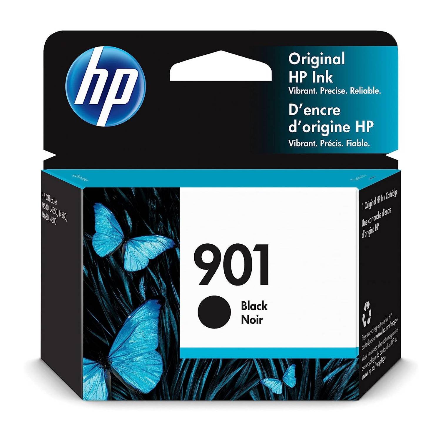 HP 901 Black Original Standard Inkjet Ink Cartridge with 2x More Prints (200 Pages)