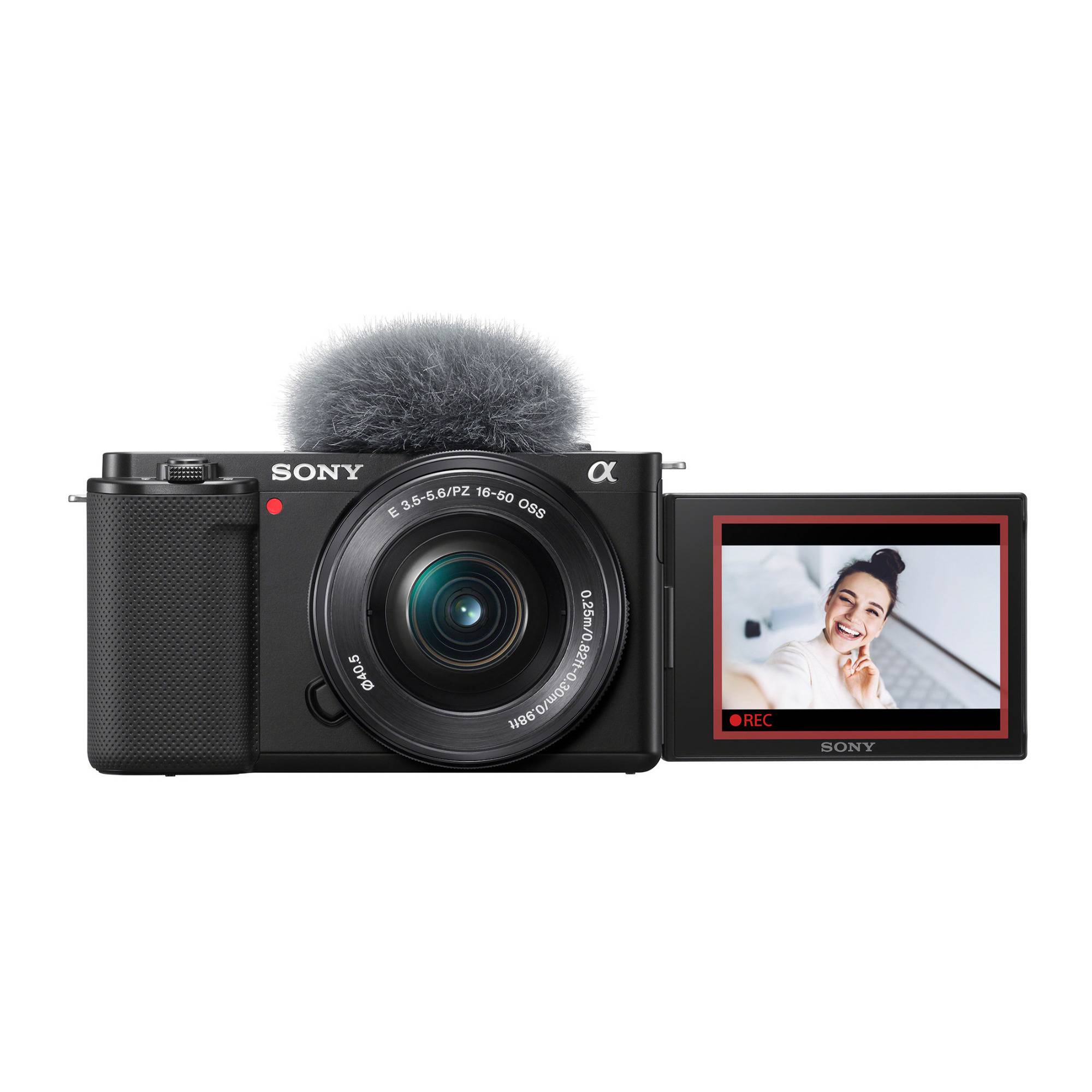 Sony Alpha ZV-E10 APS-C Interchangeable Lens Mirrorless Vlog Camera with 16-50mm Lens (Black)