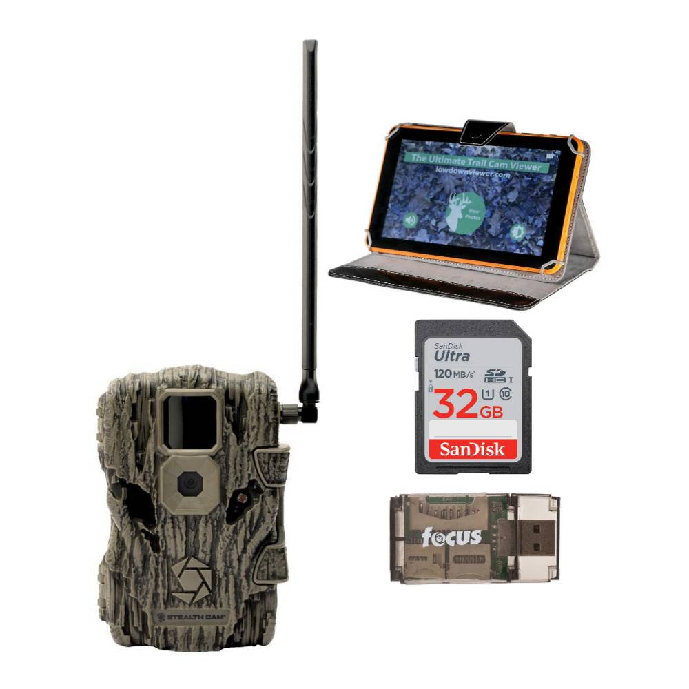Stealth Cam Fusion 26MP Wireless Trail Camera (Verizon) with Lowdown 2 Viewer and Accessory Bundle