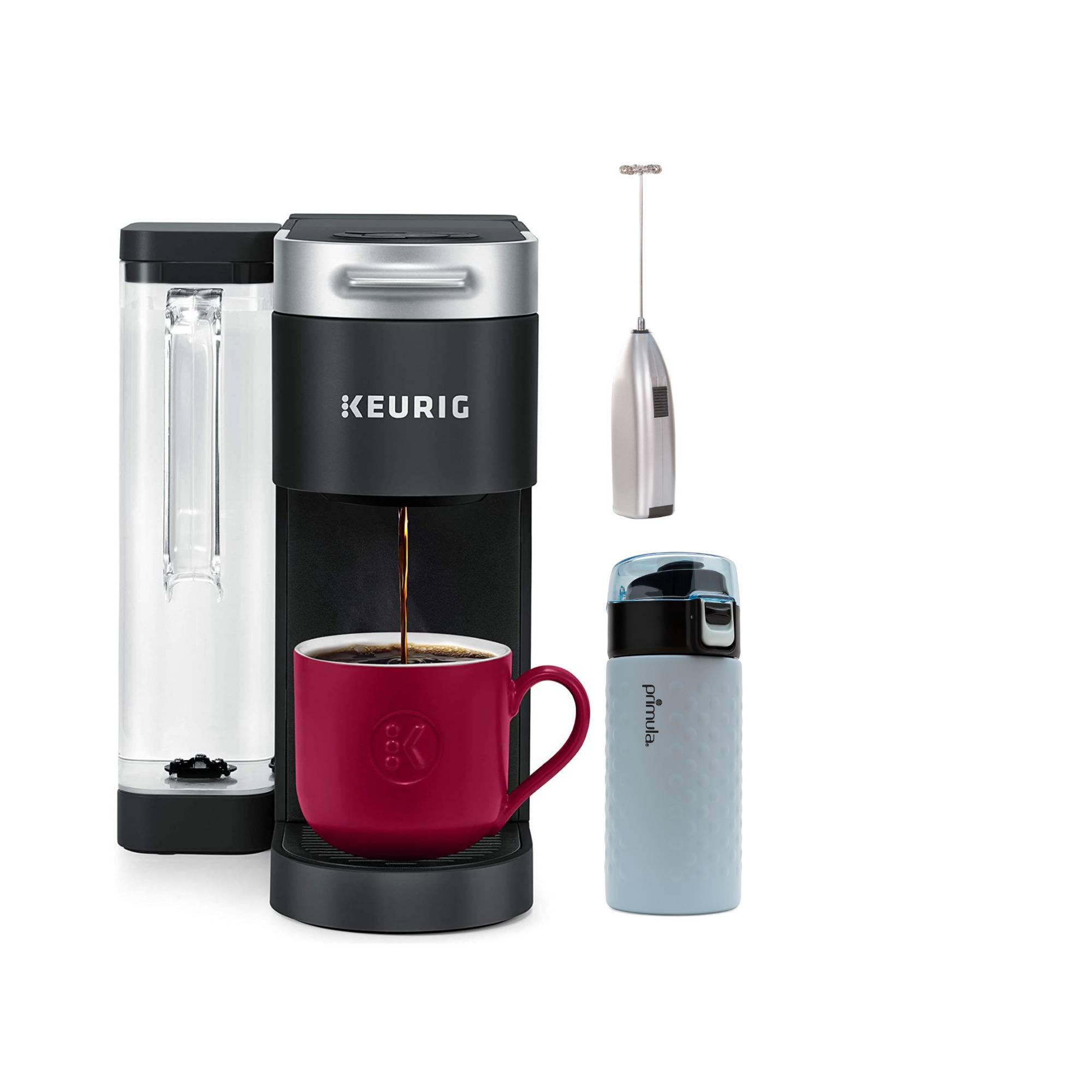 Keurig K-Supreme Single Serve K-Cup Pod Coffee Maker with Tumbler and Milk Frother Bundle