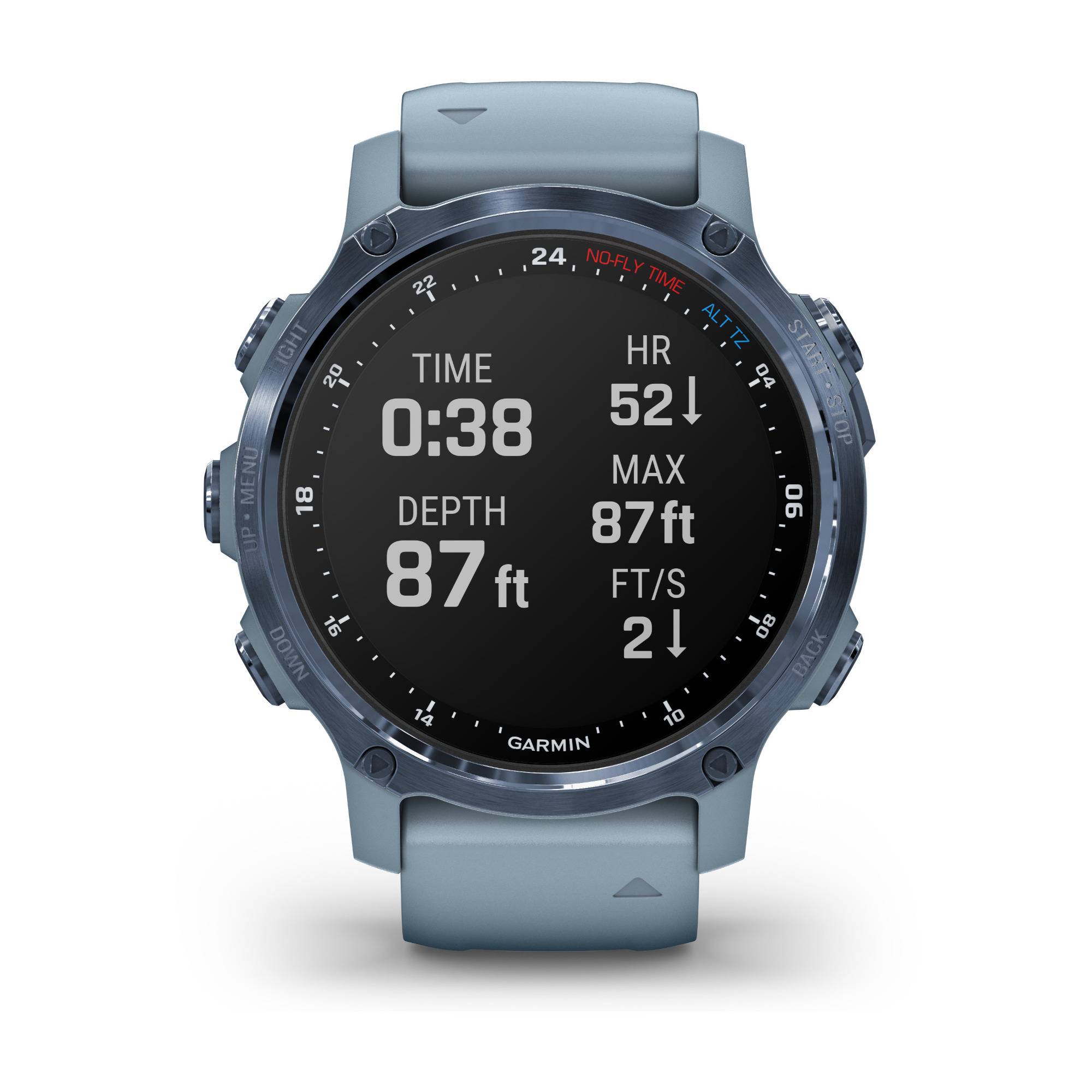 Garmin Descent Mk2S GPS Diving Smartwatch (43mm, Mineral Blue with Sea Foam Silicone Band)