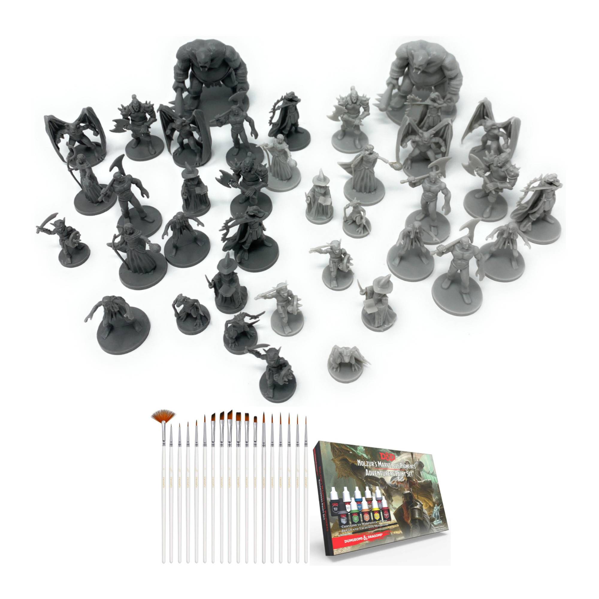 The Army Painter 75001 D&D Adventurer's Paint Set with 38 Miniatures and 18-Pieces Paint Brushes