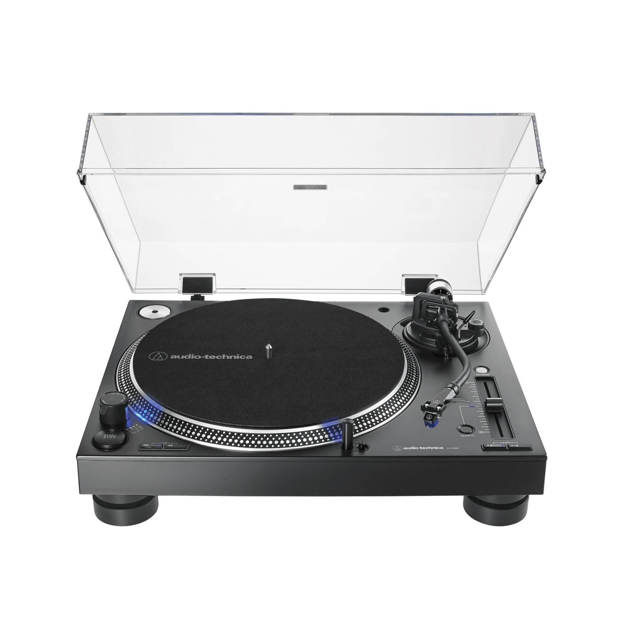 Audio-Technica AT-LP140XP-BK Direct-Drive Fully Manual DJ Turntable (Black)