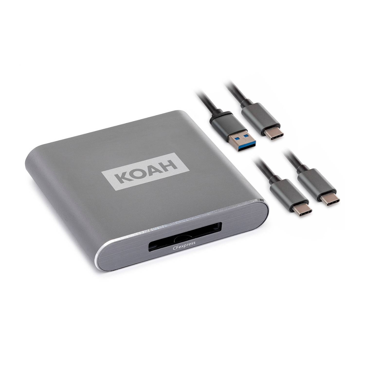 Koah Pro USB 3.2 Type-C Connector 10Gbps CFexpress Type B Card Reader with 2 Cables