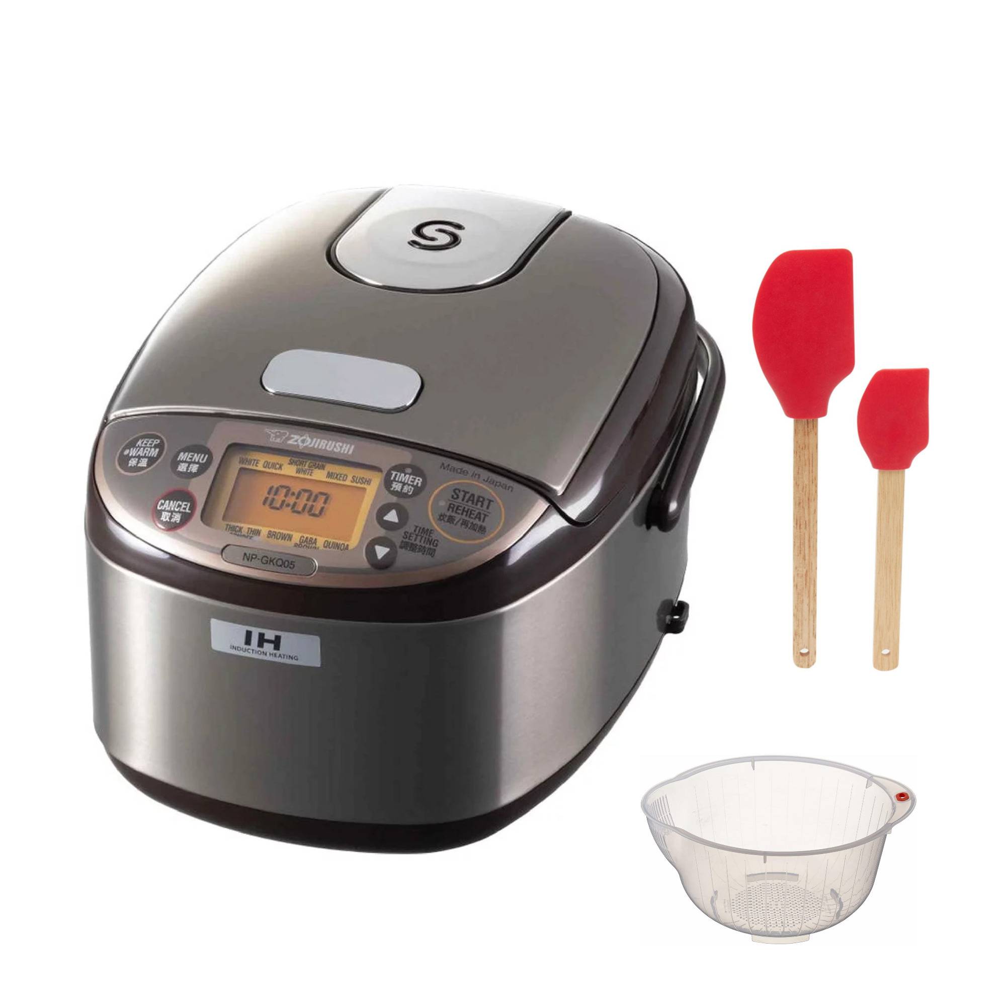 Zojirushi Induction Heating System Rice Cooker and Warmer (3-Cup/Dark Brown) with Accesory