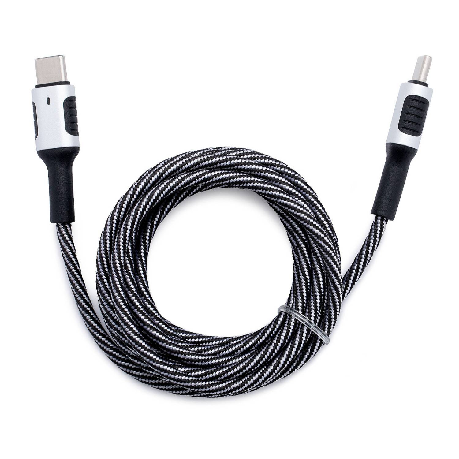 Kratos Power Nylon Braided Cable 6-Feet USB-C to USB-C Cable