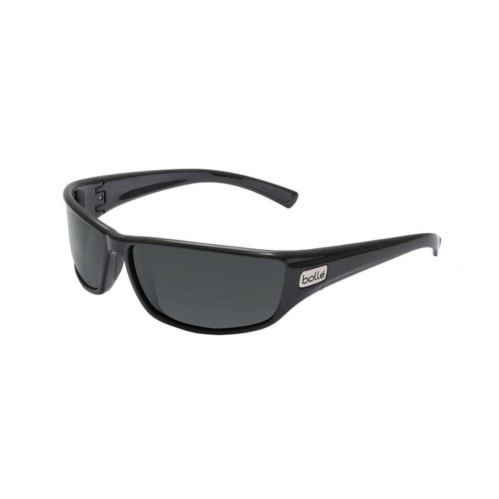 Bolle 11328 Python Sunglasses (Shiny Black Frames, Polarized TNS Lens)