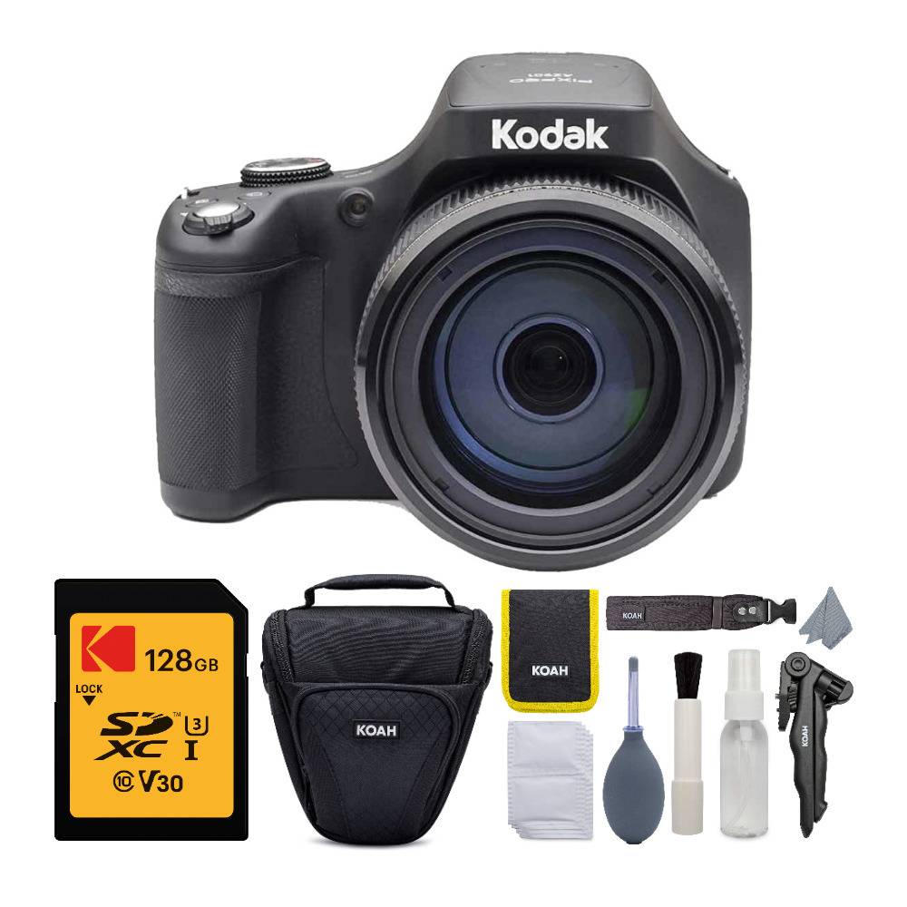 Kodak PIXPRO Astro Zoom AZ901 20MP Digital Camera with 90X Optical Zoom (Black) with 64GB Bundle