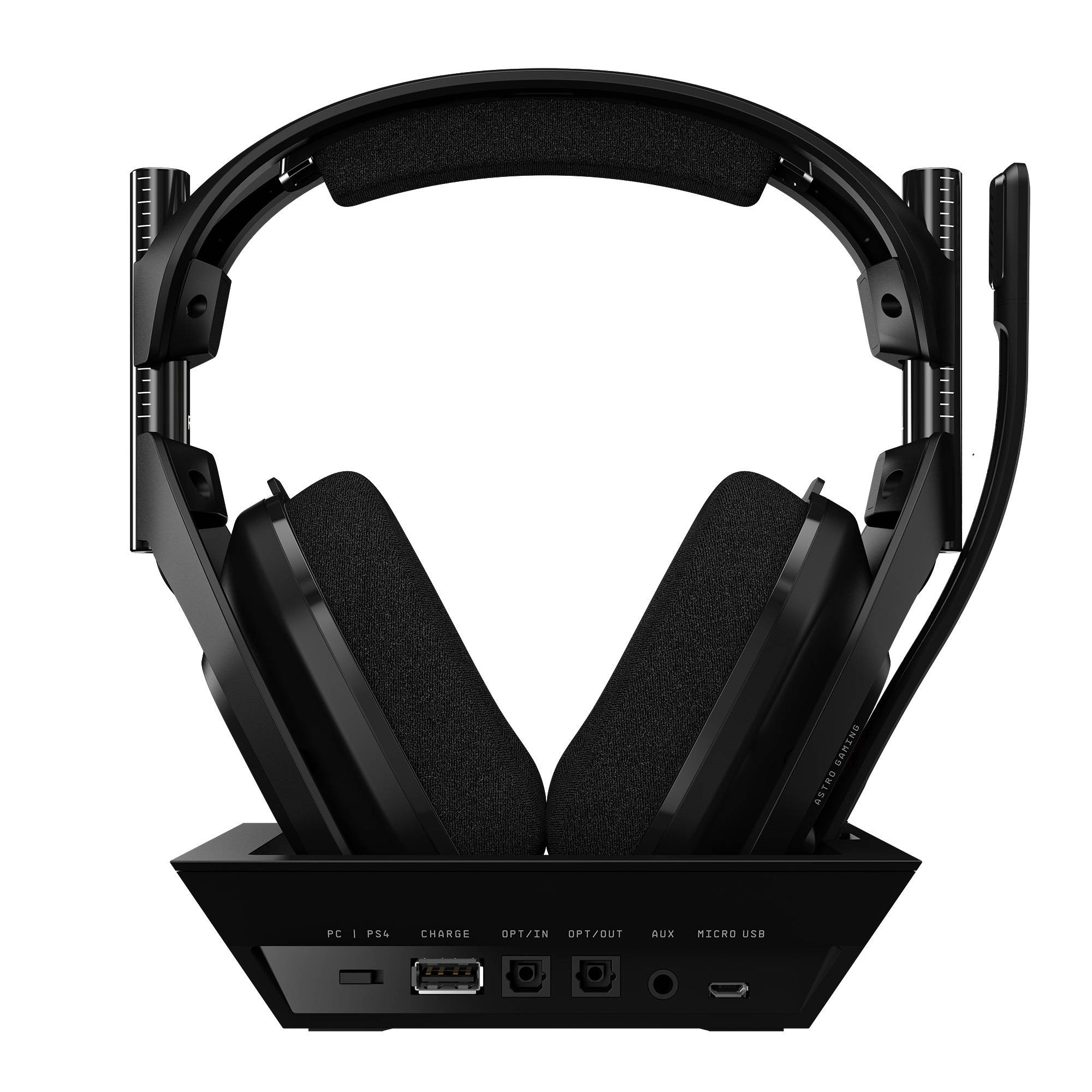 ASTRO Gaming A50 Wireless Headset + Base for PlayStation 4/PC (Black/Silver) - Refreshed Version