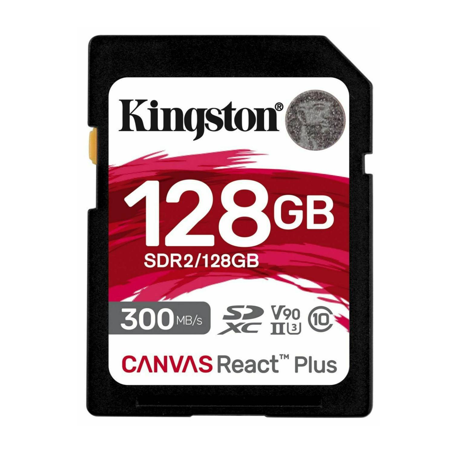 Kingston Canvas React Plus 128GB U3 V90 SDXC UHS-II SD Card