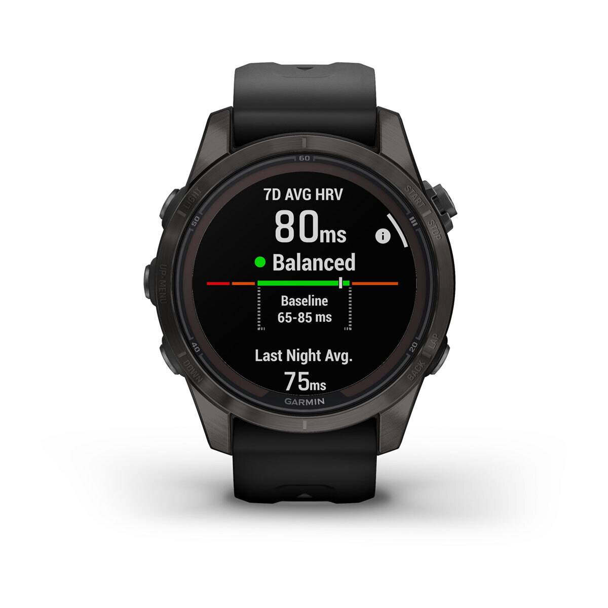 Garmin fenix 7S Pro Sapphire Solar Multisport GPS Smartwatch (Carbon Gray with Black Band)