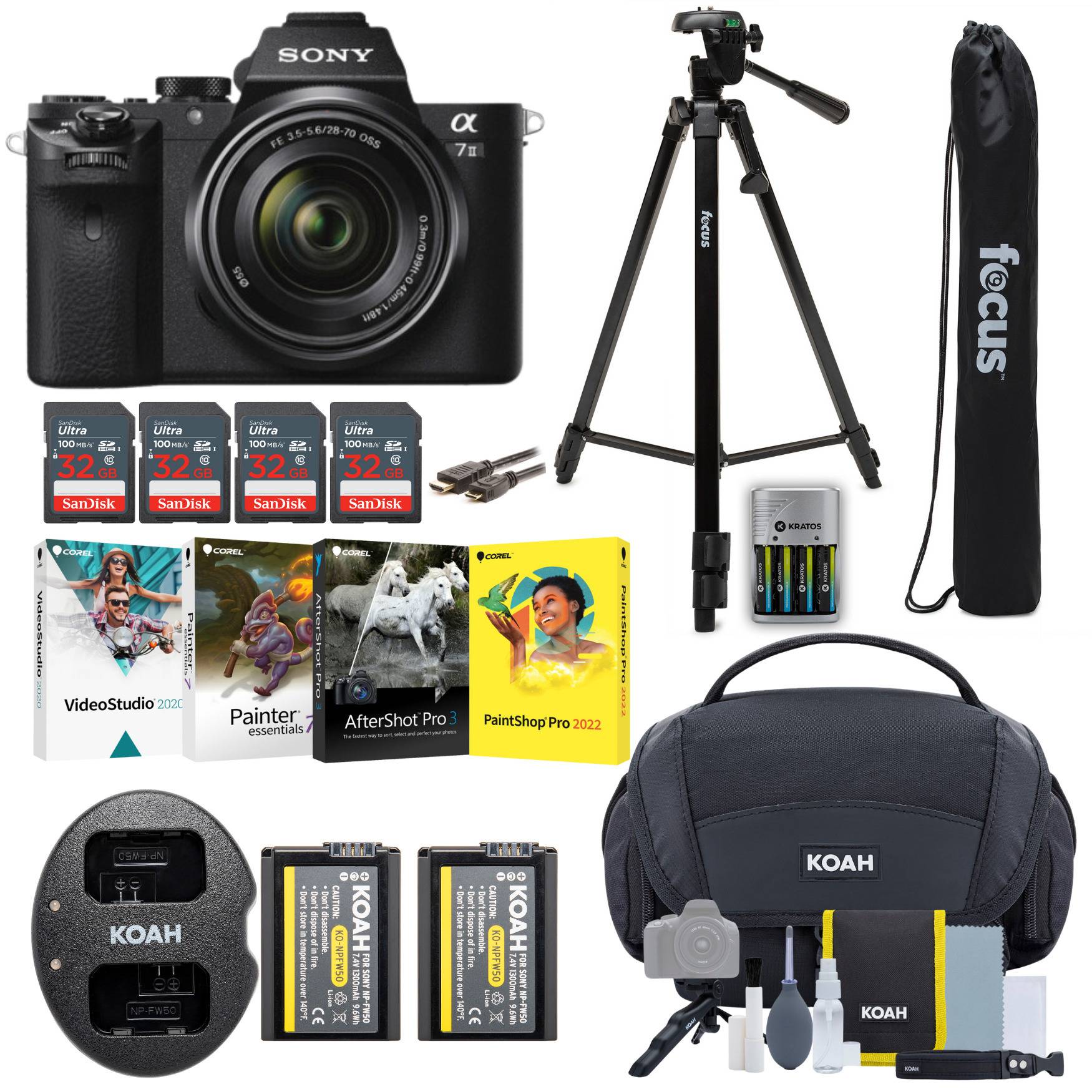 Sony Alpha a7II Mirrorless Digital Camera with 28-70mm f/3.5-5.6 Lens and Software Bundle