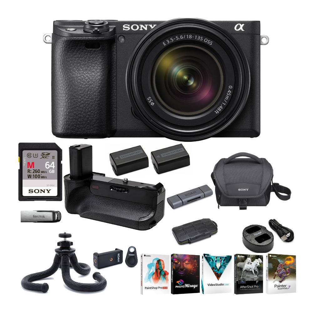 Sony a6400 Mirrorless Digital Camera with 18-135mm Lens Ultimate Bundle