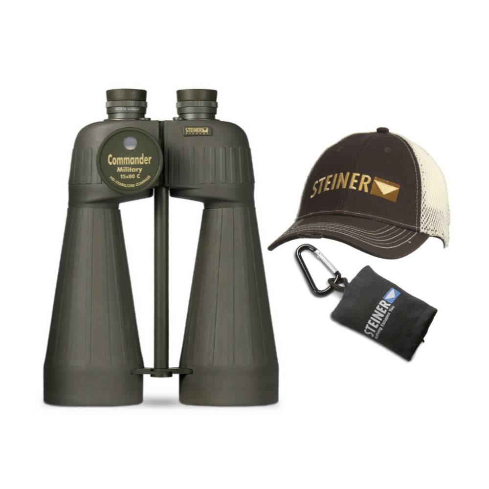Steiner Optics 15x80 M1580rc Military Binoculars with Cap and Microfiber Lens Cloth Pouch