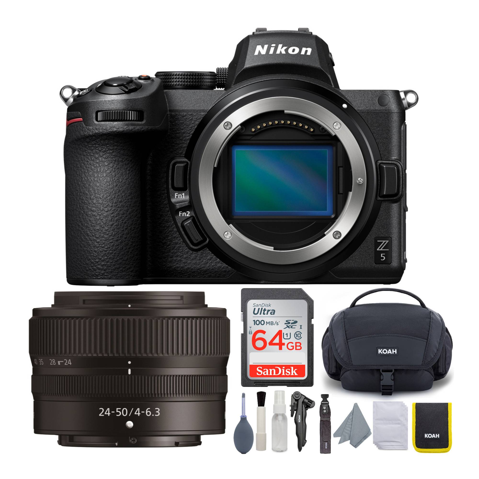 Nikon Z 5 FX-format Mirrorless Camera with 24-50mm f/4-6.3 VR Lens Bundle