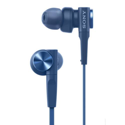 Sony MDRXB55AP Extra Bass Earbud Headphones/Headset with Mic (Blue)