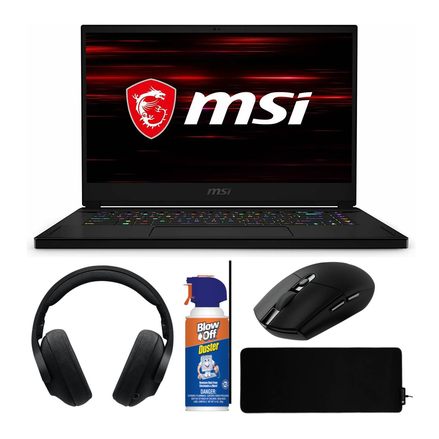 MSI GS66 Stealth Gaming Laptop with Logitech G433 Gaming Headset and Gaming Mouse Bundle