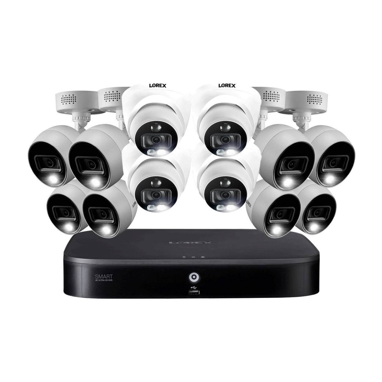 Lorex 4K Ultra HD Security System with Twelve 4K (8MP) Active Deterrence Cameras