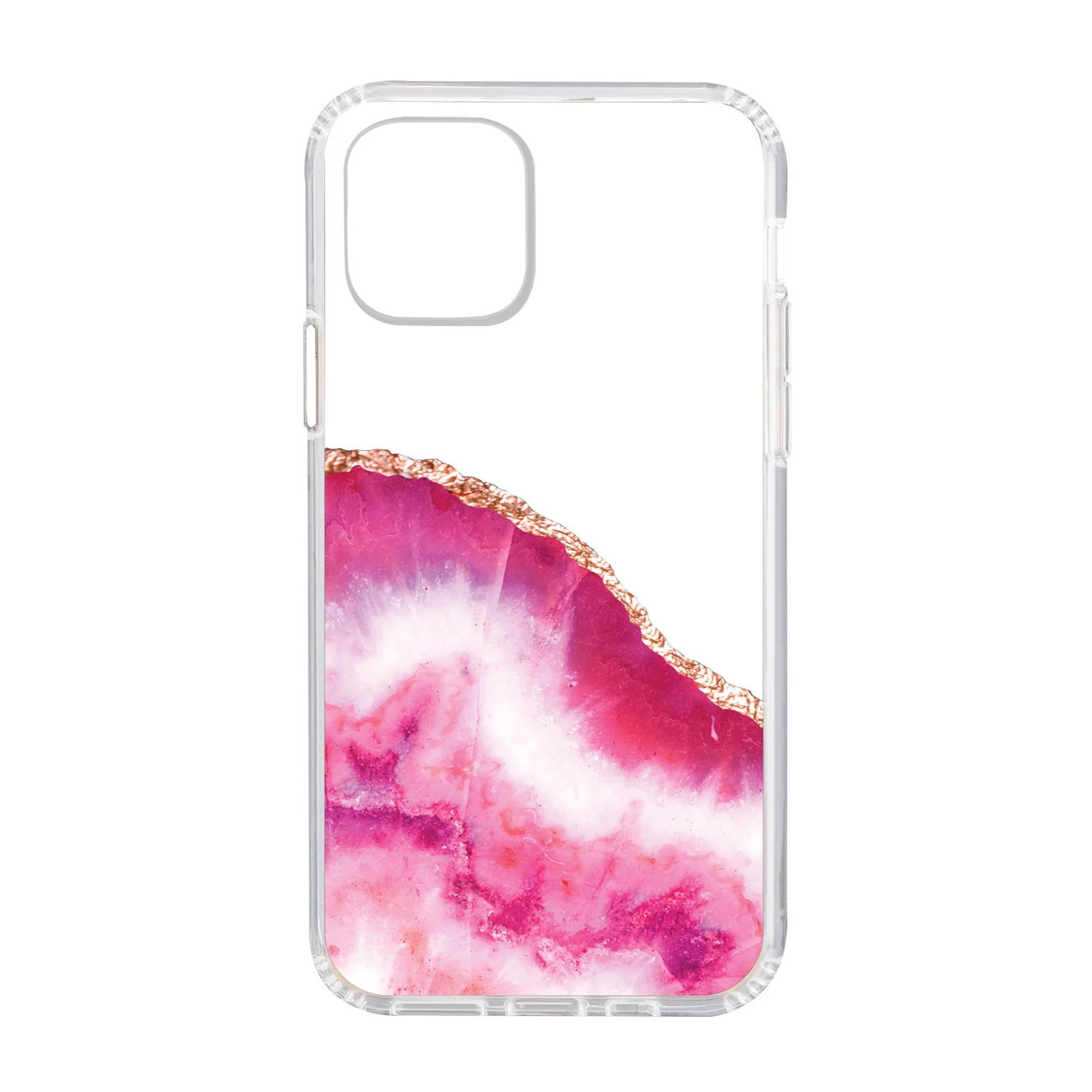 Ellie Los Angeles Love Ellie Pink and White Agate Phone Case for iPhone 12 Mini