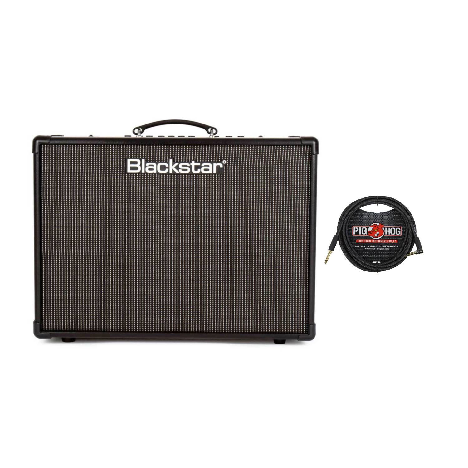 Blackstar ID:Core 100W Stereo Guitar Amplifier with Right Angle Instrument Cable (10-Feet)