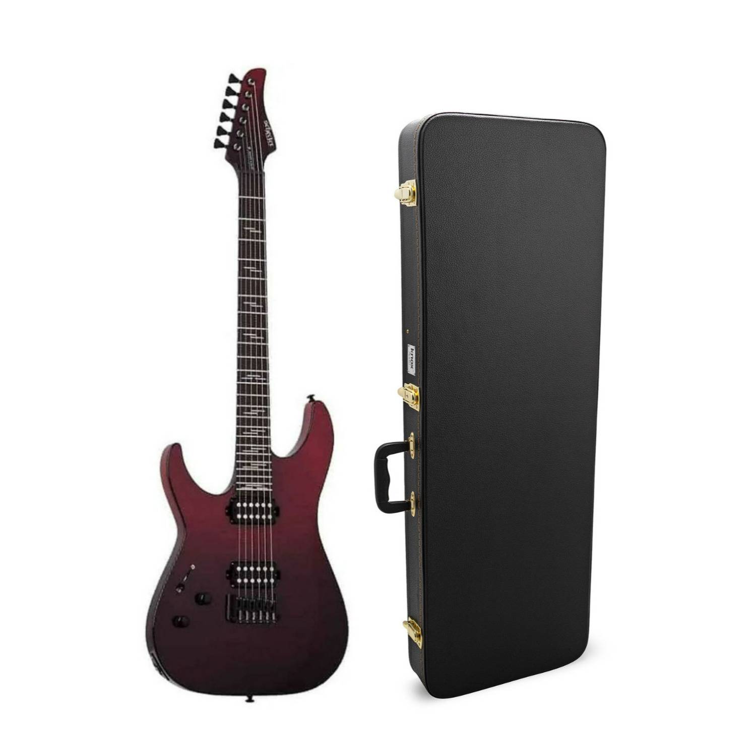 Schecter Reaper-6 Elite LH 6-String Electric Guitar (Left Handed, Blood Burst) with Carrying Case