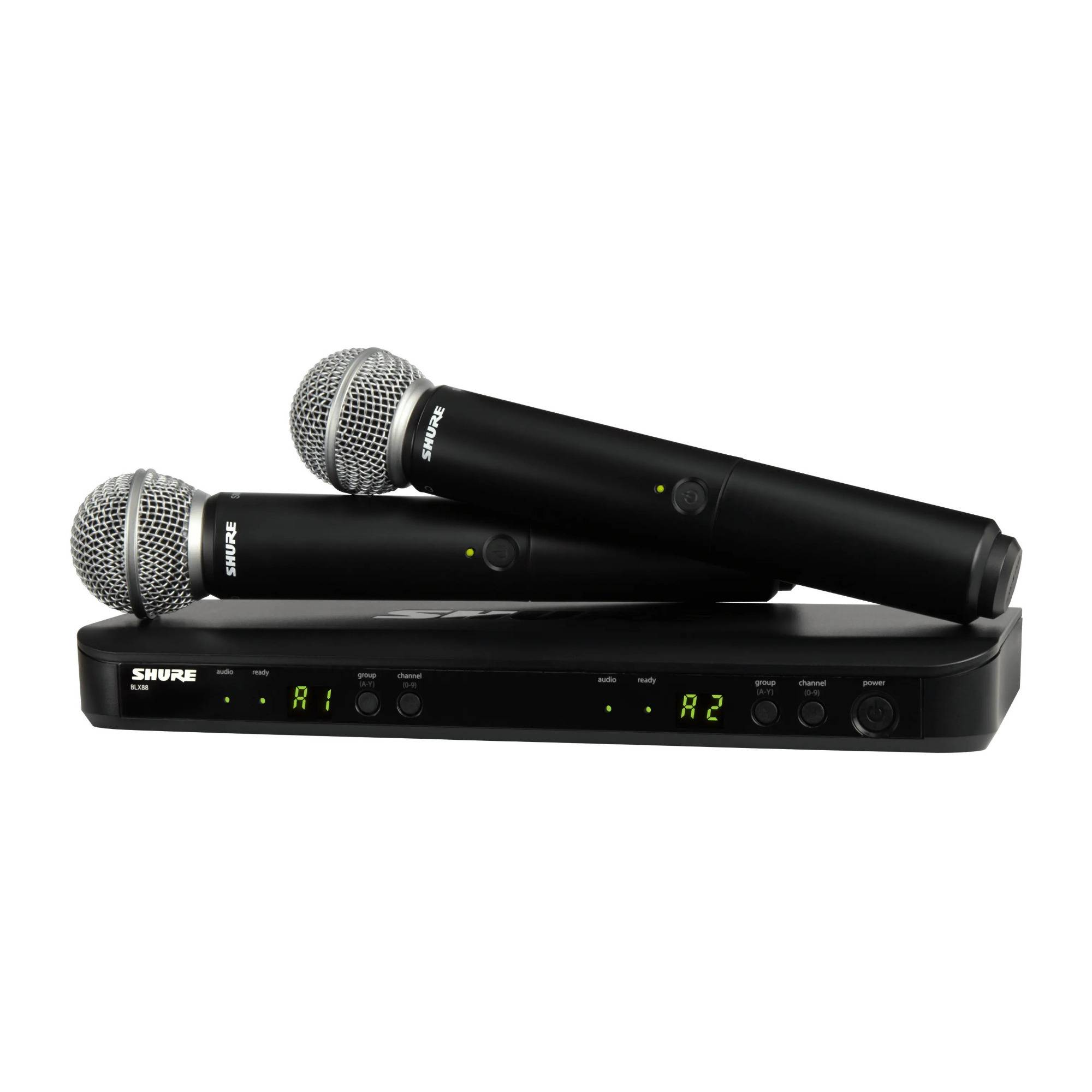 Shure BLX288/SM58 J11 Frequency Band Easy to Setup Wireless Dual Microphone System (Silver)