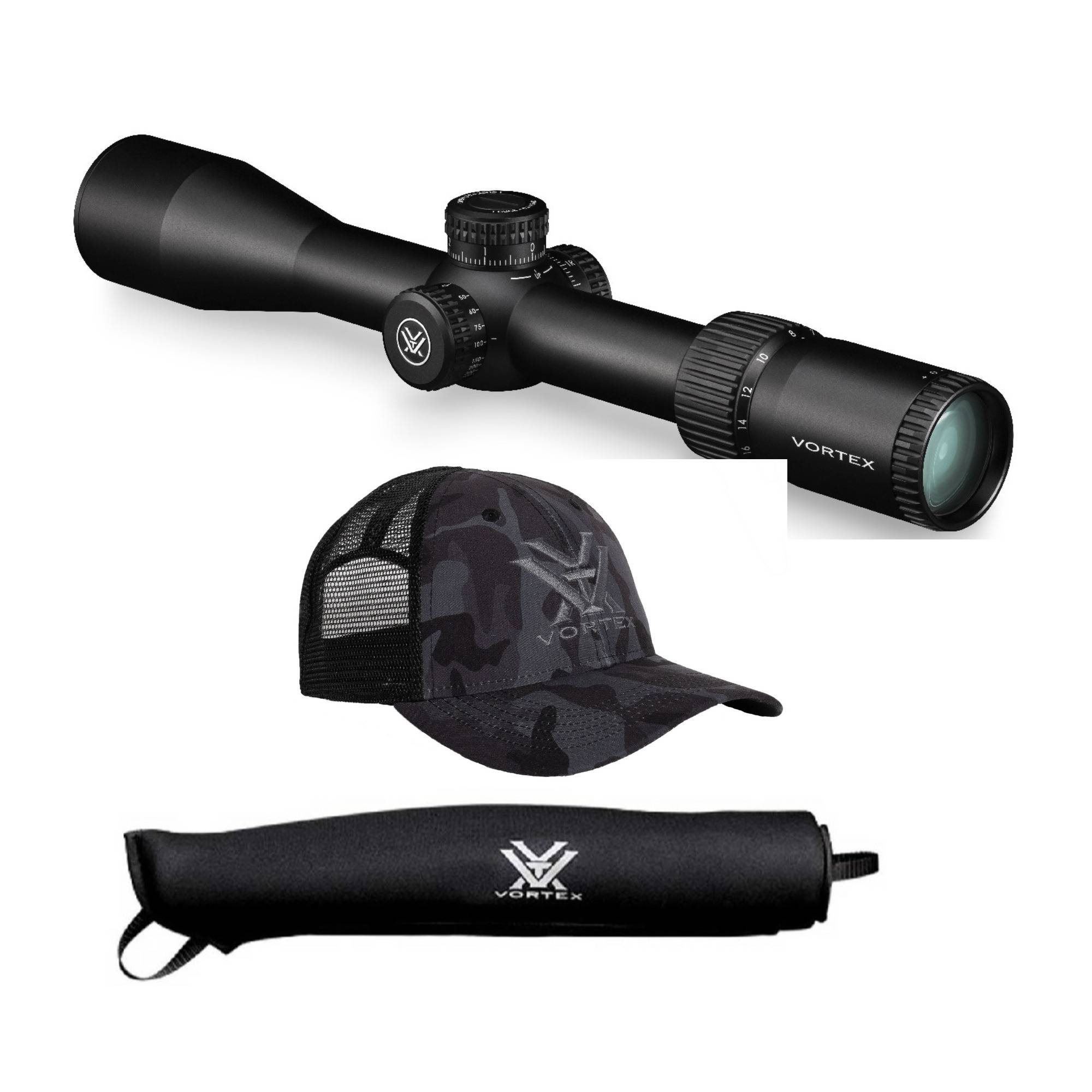 Vortex Diamondback Tactical 4-16x44 Riflescope (EBR-2C MRAD Reticle) with Cover Bundle