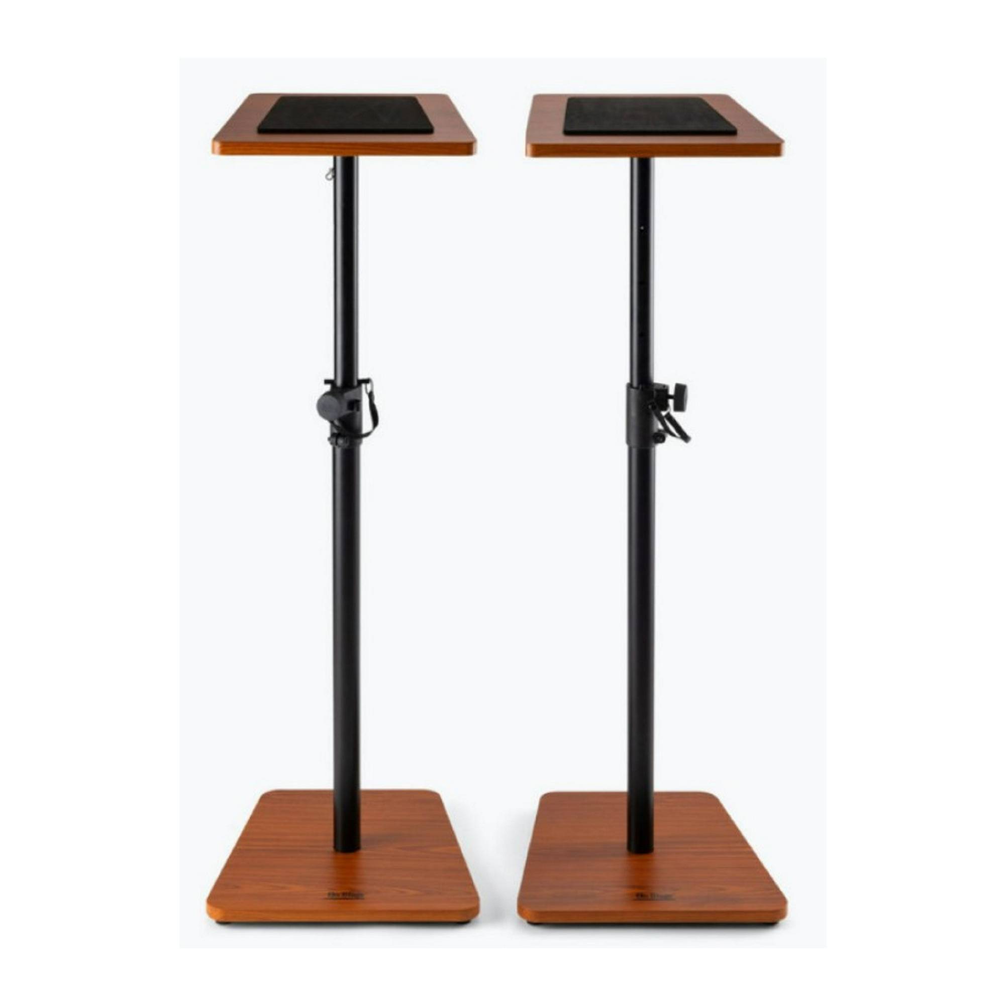 On Stage SMS7500R Wood Studio Height Adjustable Non-Slip Monitor Stands (2-Pack, Rosewood)