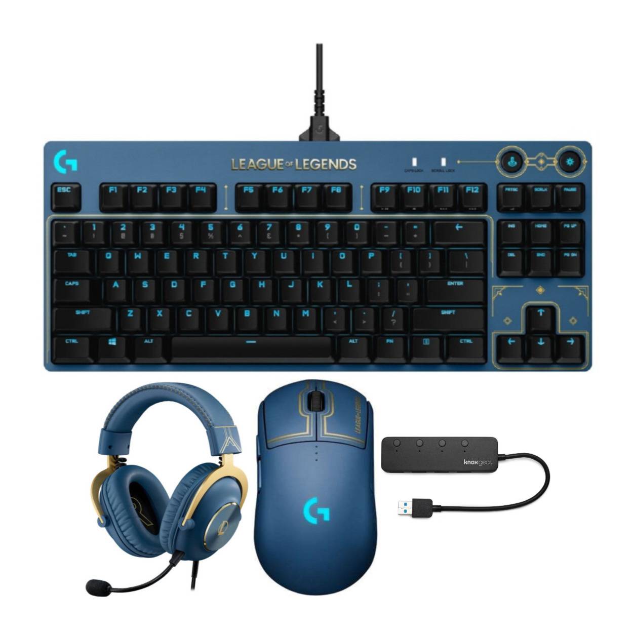 Logitech G PRO Mechanical Switch Gaming Keyboard with Mouse, Headset and 3.0 Hub