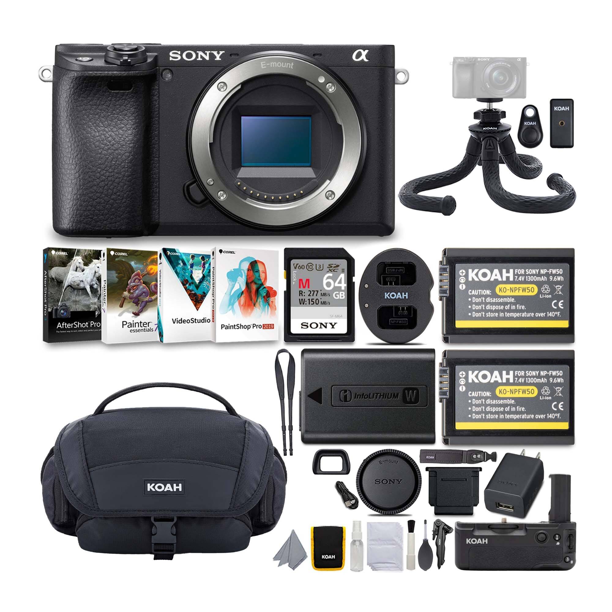 Sony Alpha a6400 Mirrorless Digital Camera (Body Only) Bundle with Accesories