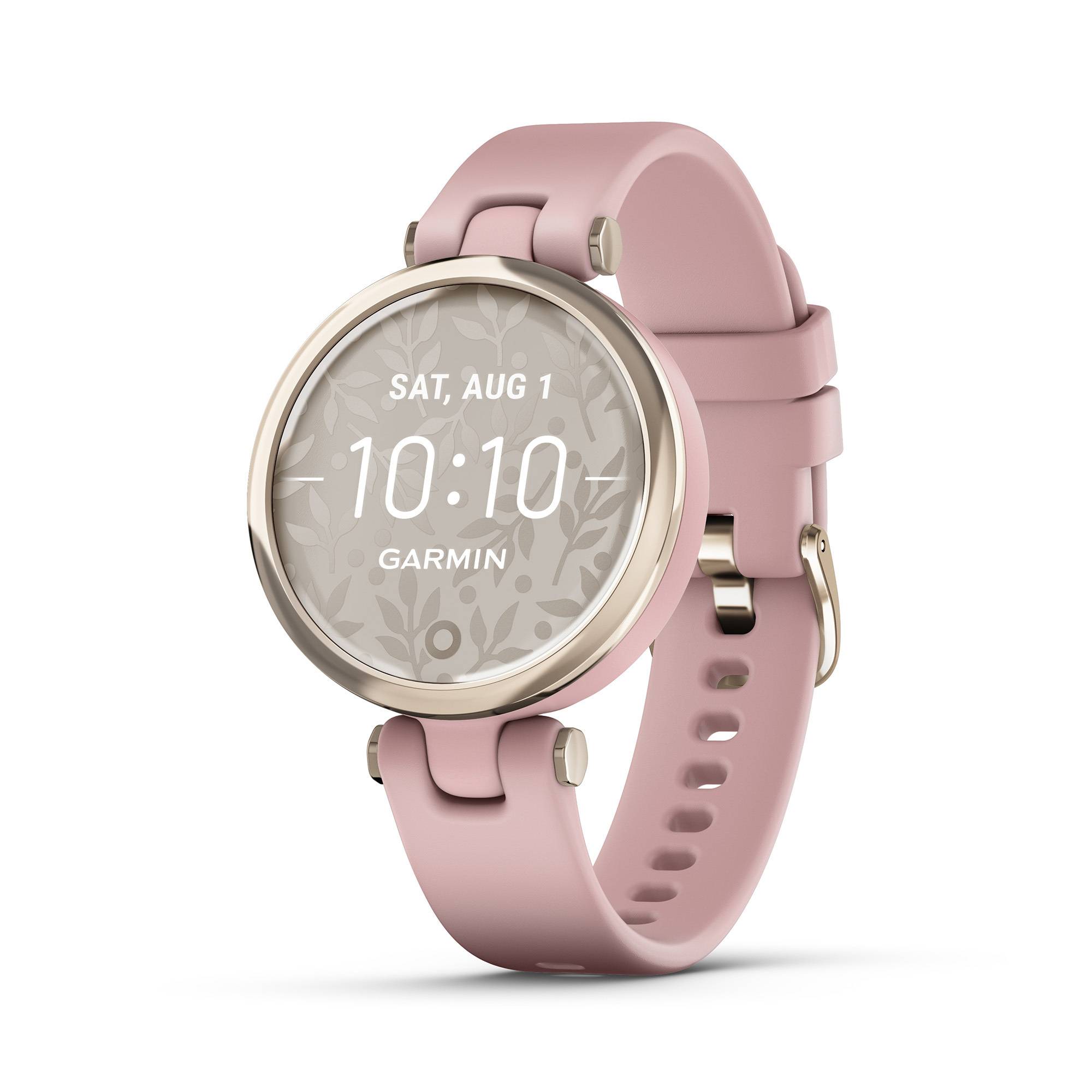 Garmin Lily Sport Edition Smartwatch (Cream Gold Bezel with Dust Rose Case and Silicone Band)