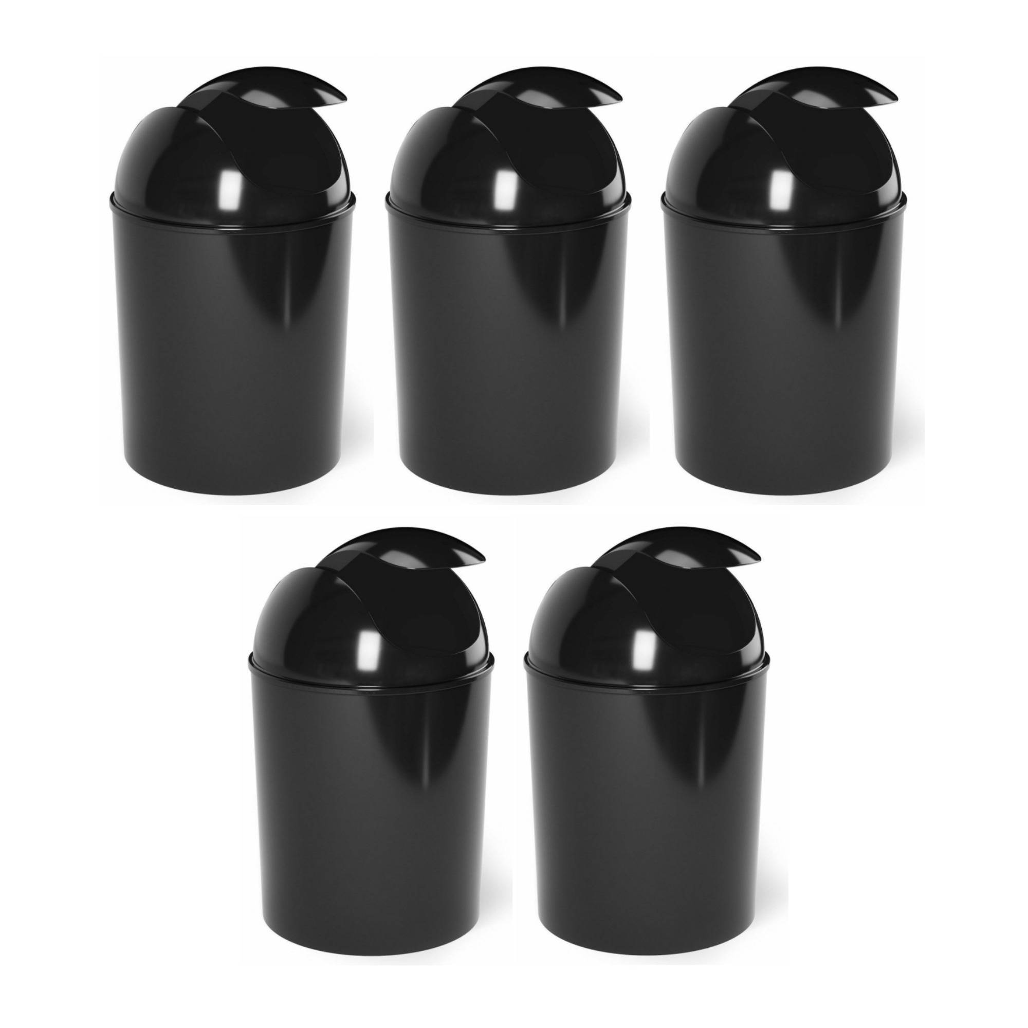Umbra Mini Trash Can (Black, 5-Pack)