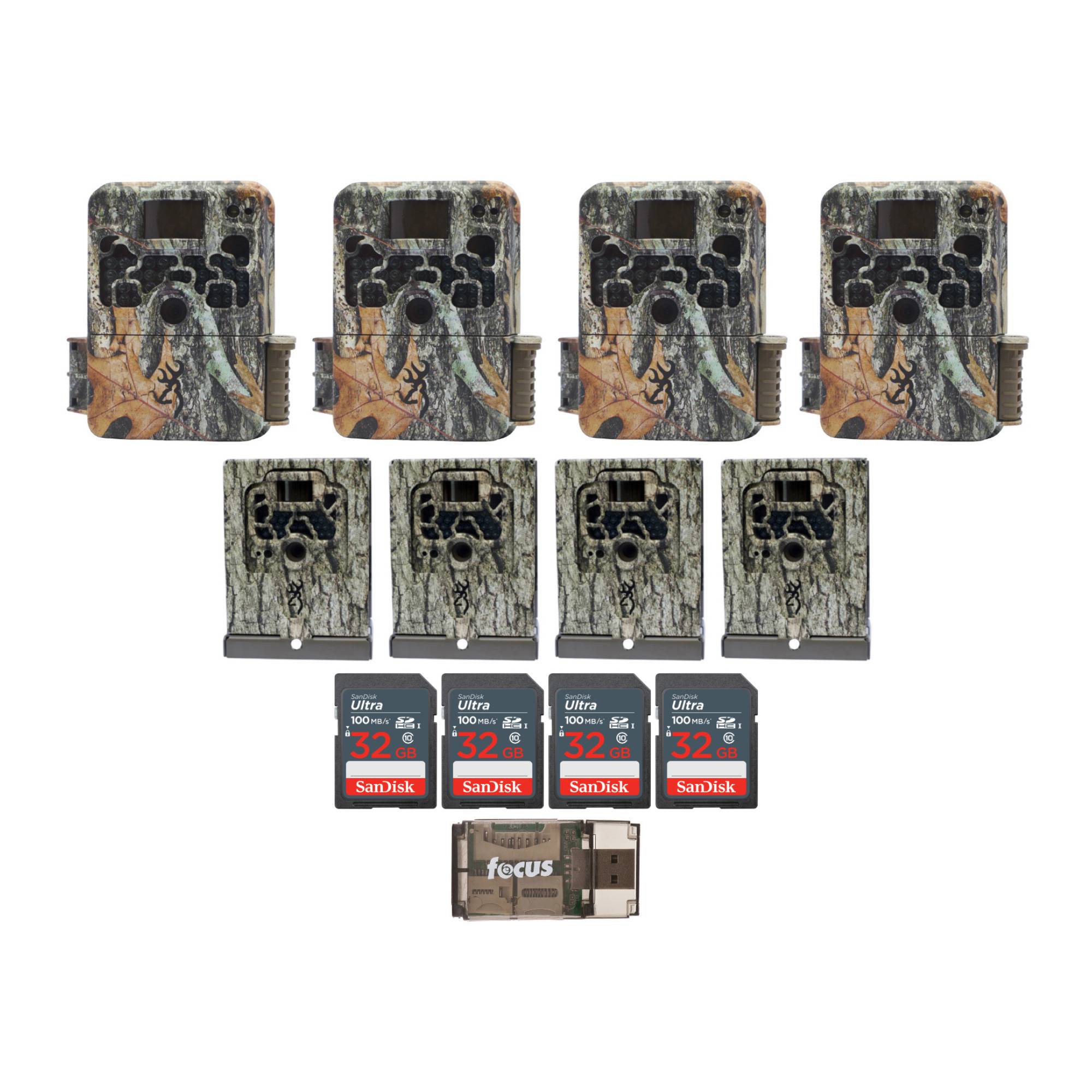 Browning Trail Cameras Strike Force Extreme 16MP Game Camera (4-Pack) with Security Box Bundle