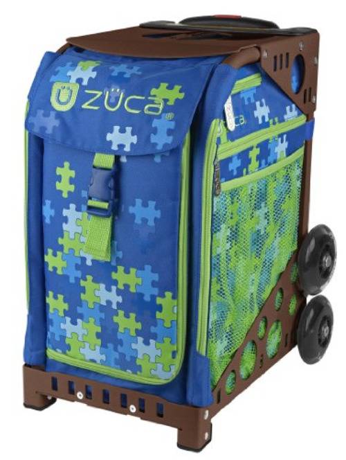 Zuca Sport Insert Bag Puzzle & Brown Frame with Flashing Wheels