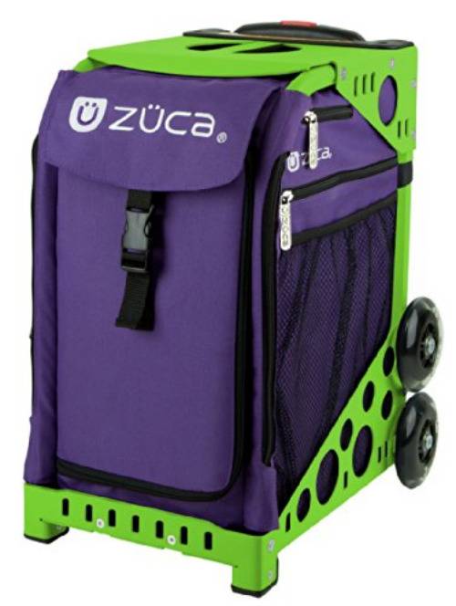 Zuca Rebel Insert Bag & Green Frame with Flashing Wheels