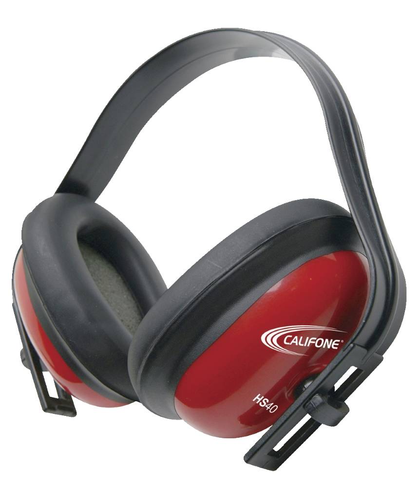 Califone HS40 Hearing Safe Hearing Protector Headphones for Kids (Red)