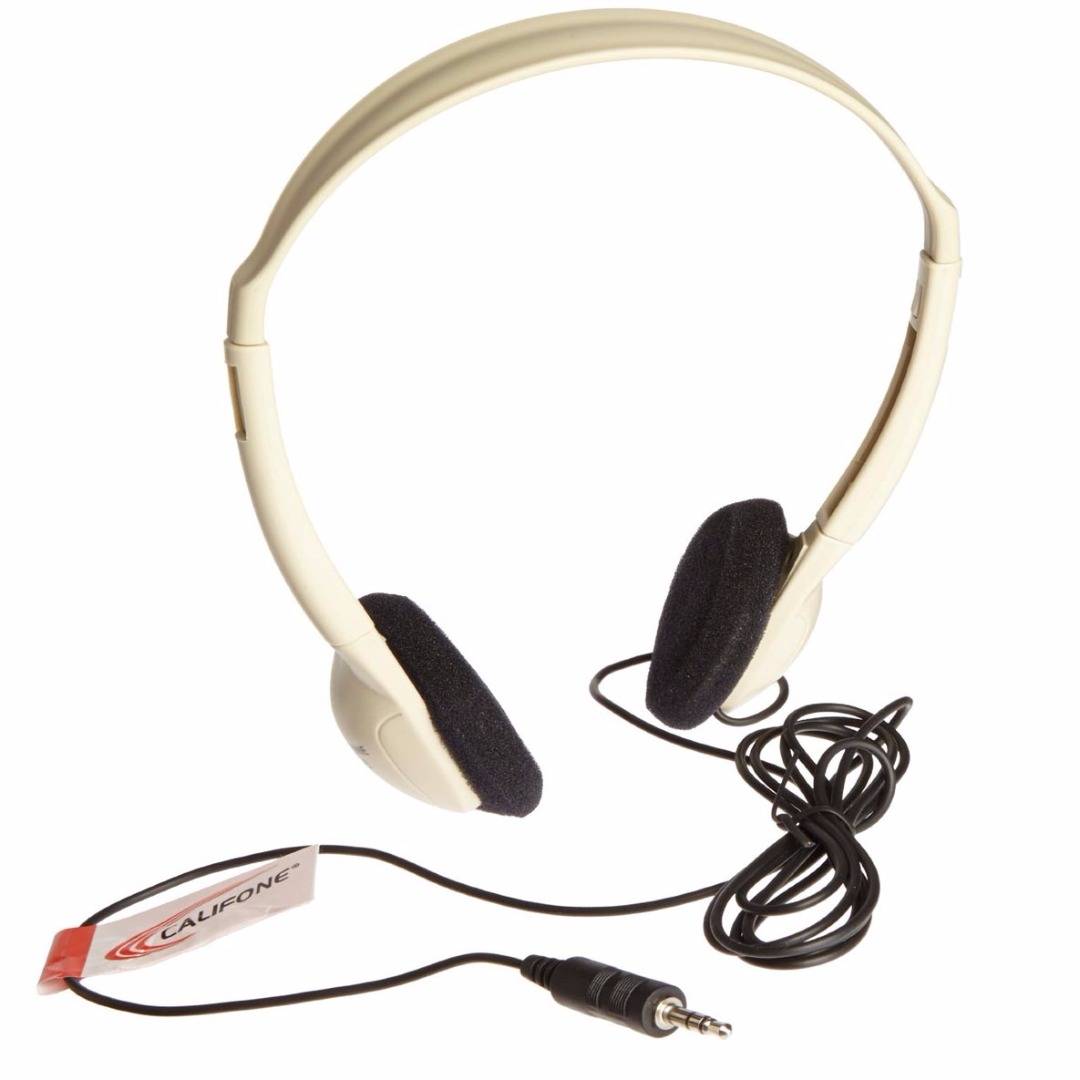 Califone CA-2 Individual Storage Headphones with Resealable Storage Bag