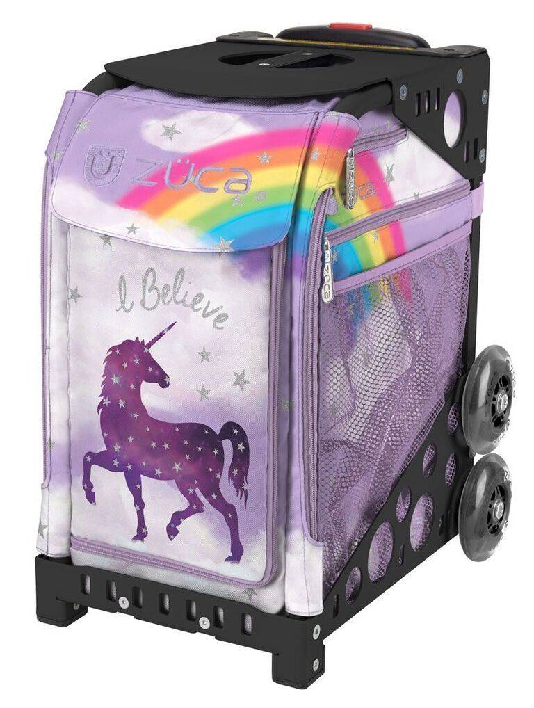 Zuca Unicorn Sport Insert Bag and Black Frame with Non-Flashing Wheels