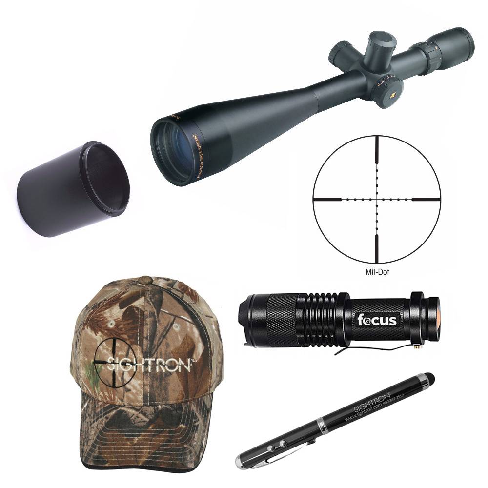 Sightron SIII SS 10-50x60mm Riflescope (Mil Dot) with Sunshade and Accessory Kit