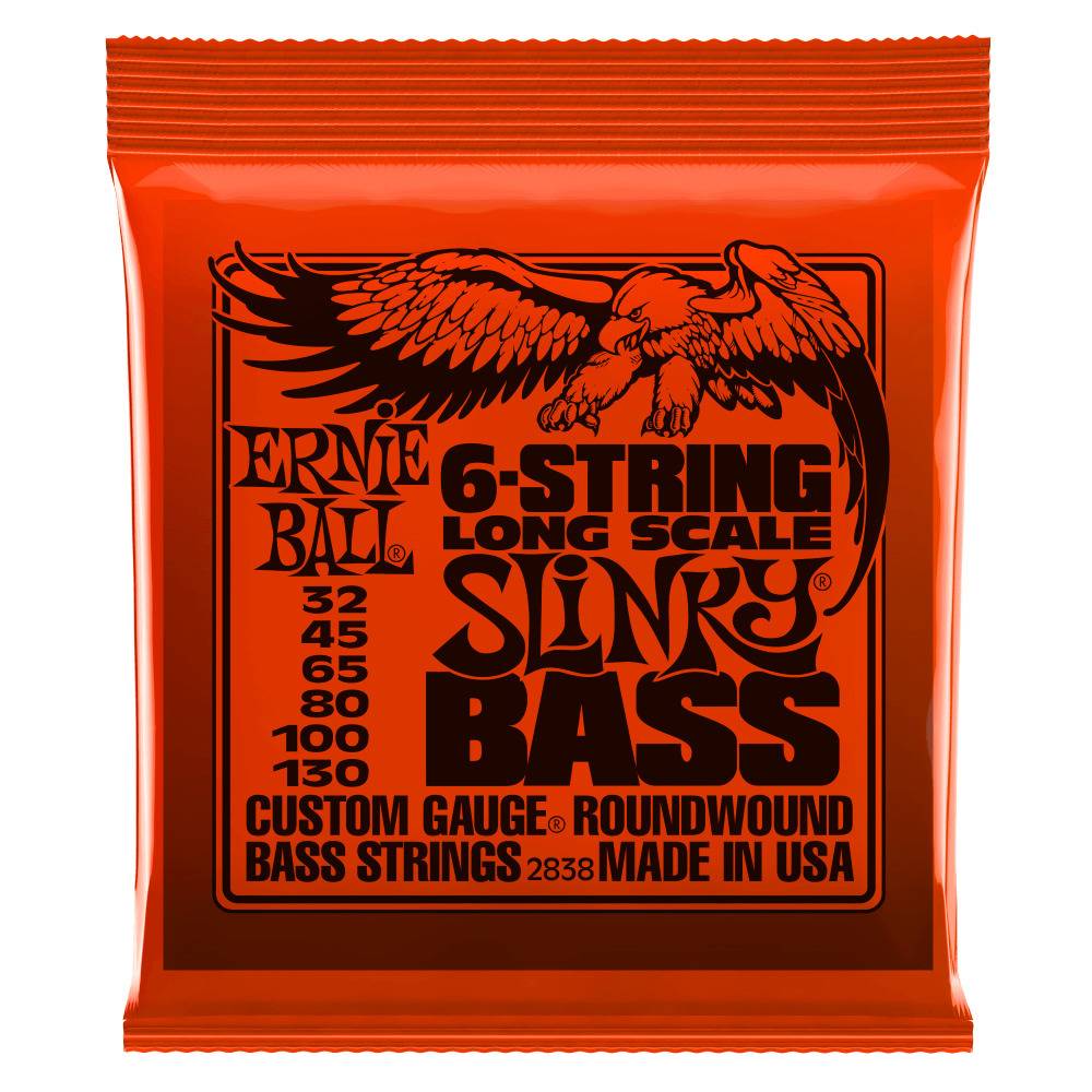 Ernie Ball Slinky Long Scale 6-String Nickel Wound Electric Bass Strings