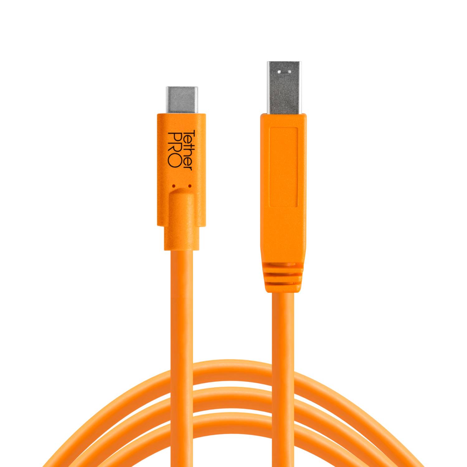 Tether Tools TetherPro USB-C to 3.0 Male B Cable (15-Feet/Orange)