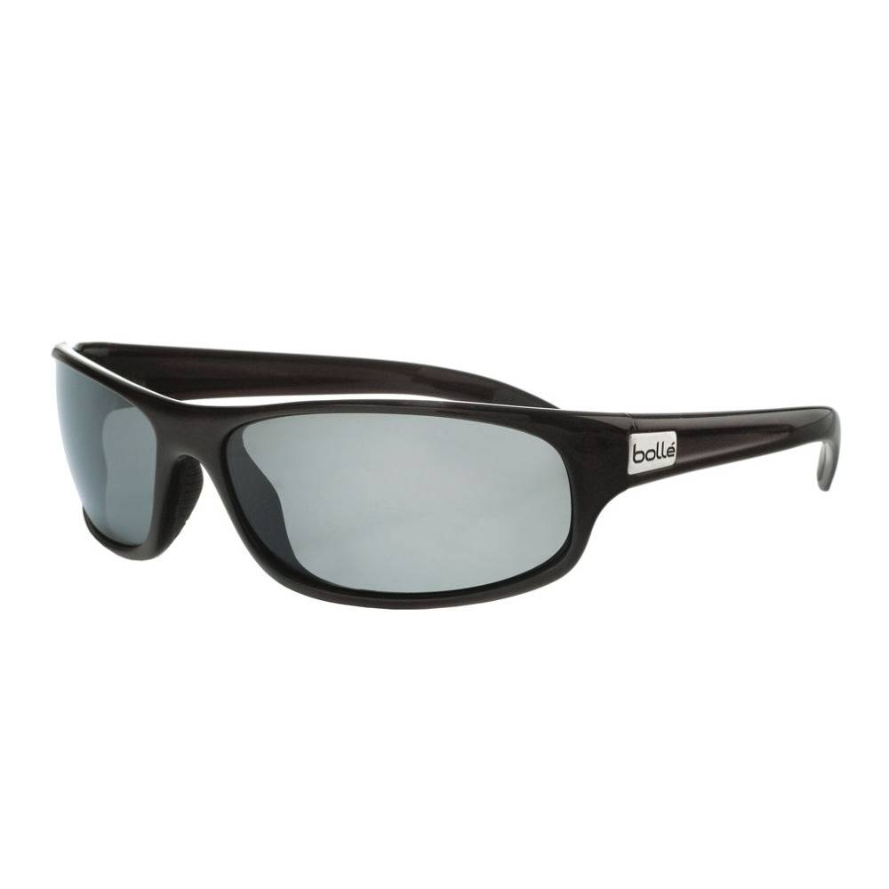Bolle Anaconda 64mm Wrap-Around HD Polarized TNS Sunglasses (Shiny Black)