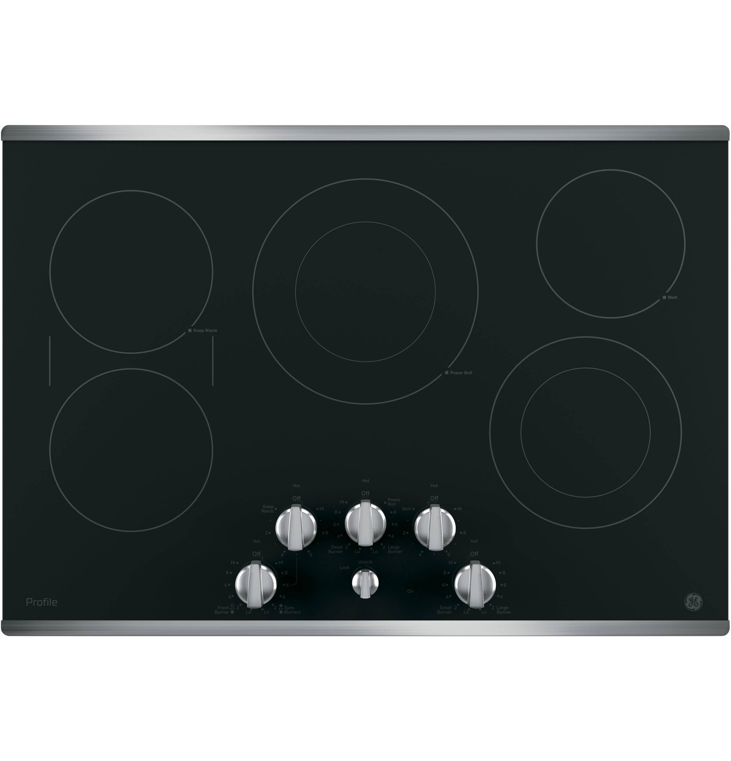 GE Profile™ Series 30" Built-In Knob Control Electric Cooktop (Stainless Steel)