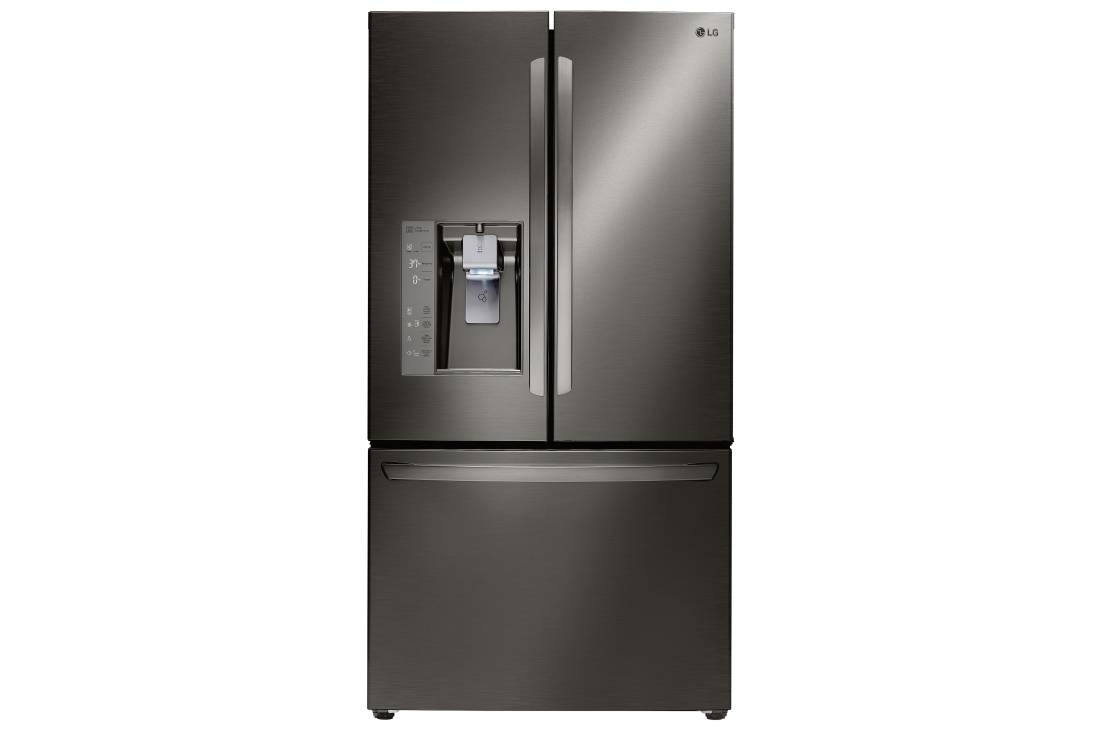 LG 24 cu. ft. French Door Counter-Depth Refrigerator (Black Stainless Steel)