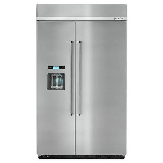 KitchenAid 29.5 cu. ft 48-Inch Width Built-In Side by Side Refrigerator (Stainless Steel)